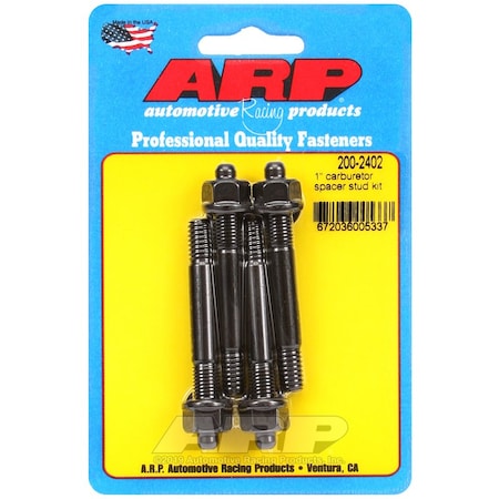 Arp 1IN CARBURETOR SPACER STUD KIT 2.700IN OAL 200-2402